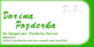 dorina pozderka business card